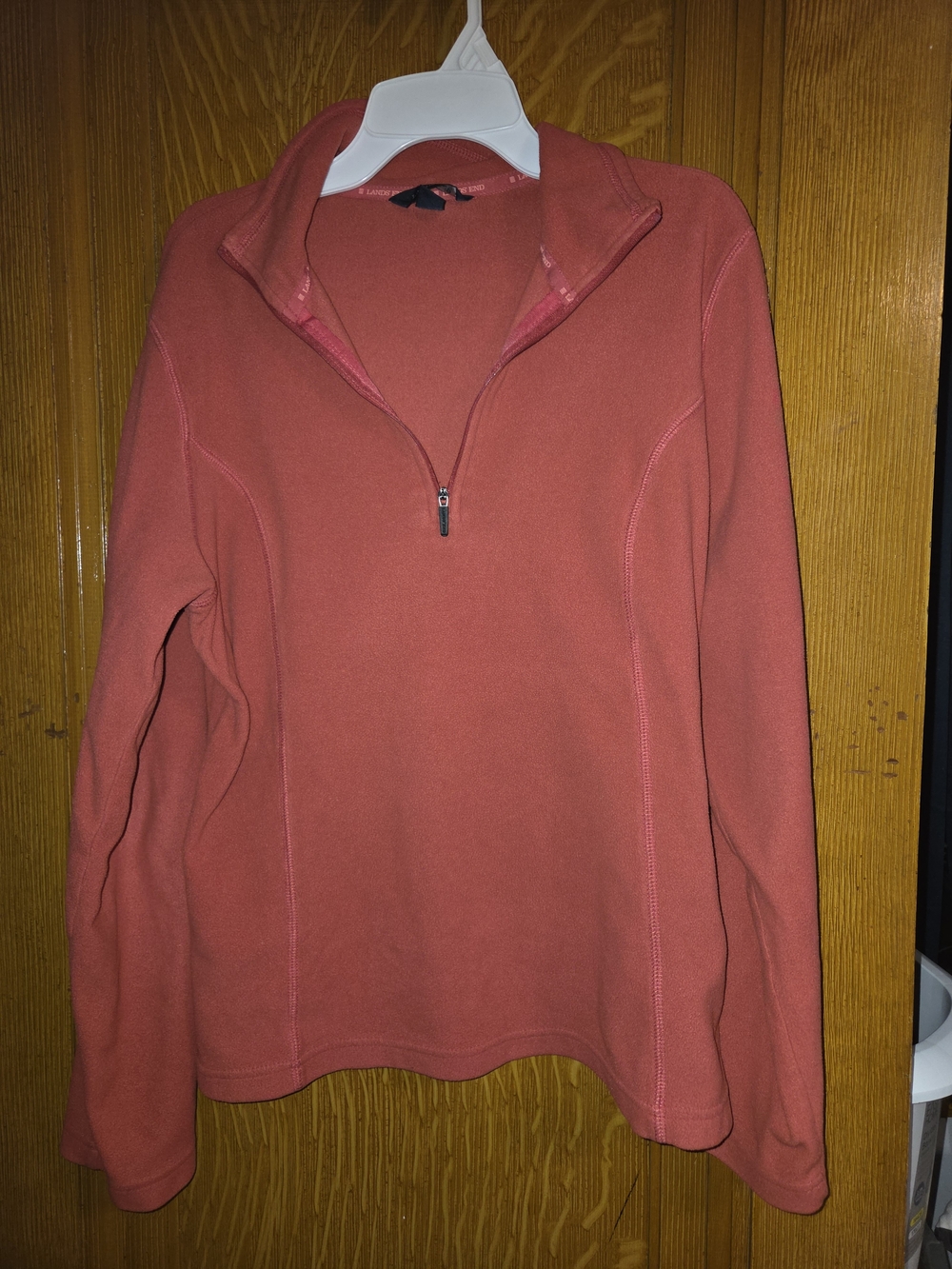 Lands End Women's Quarter-Zip Pullover Sweater - Coral
